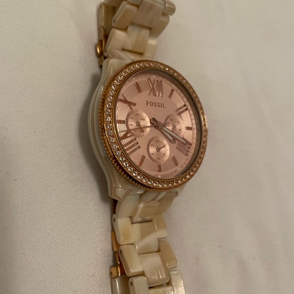 Cecile Multi-Function Rose Dial Horne Acetace Ladies Watch AM4558. - Picture 3 of 6